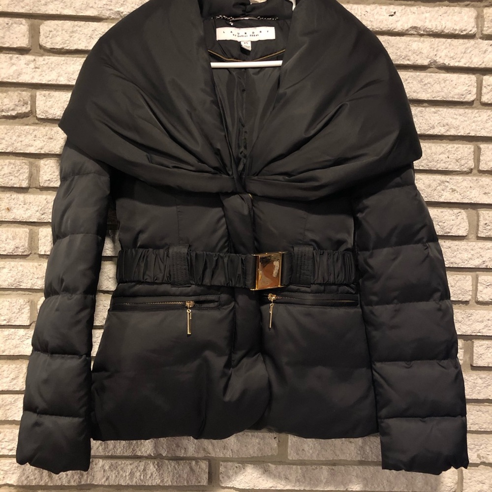 Laundry by Shelli Segal Black Down Coat, XS